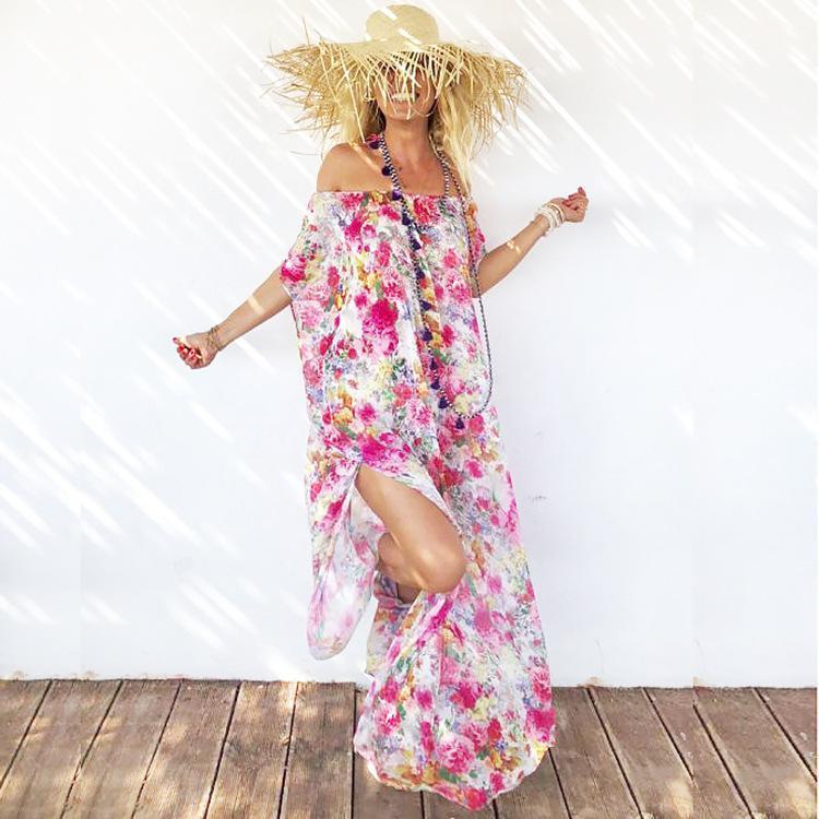 Sexy Off-the-shoulder Split Beach Maxi Dress