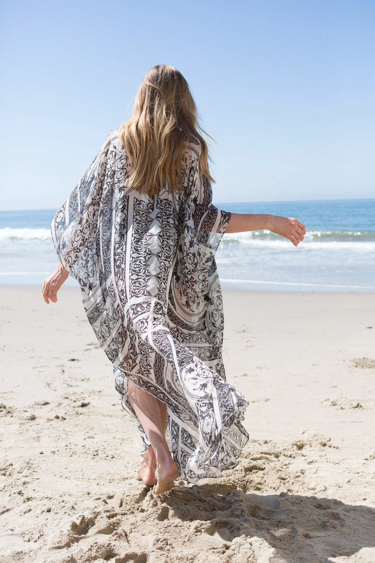 Oversized Chiffon Beach Blouse Holiday Sun Protection Cover-Up