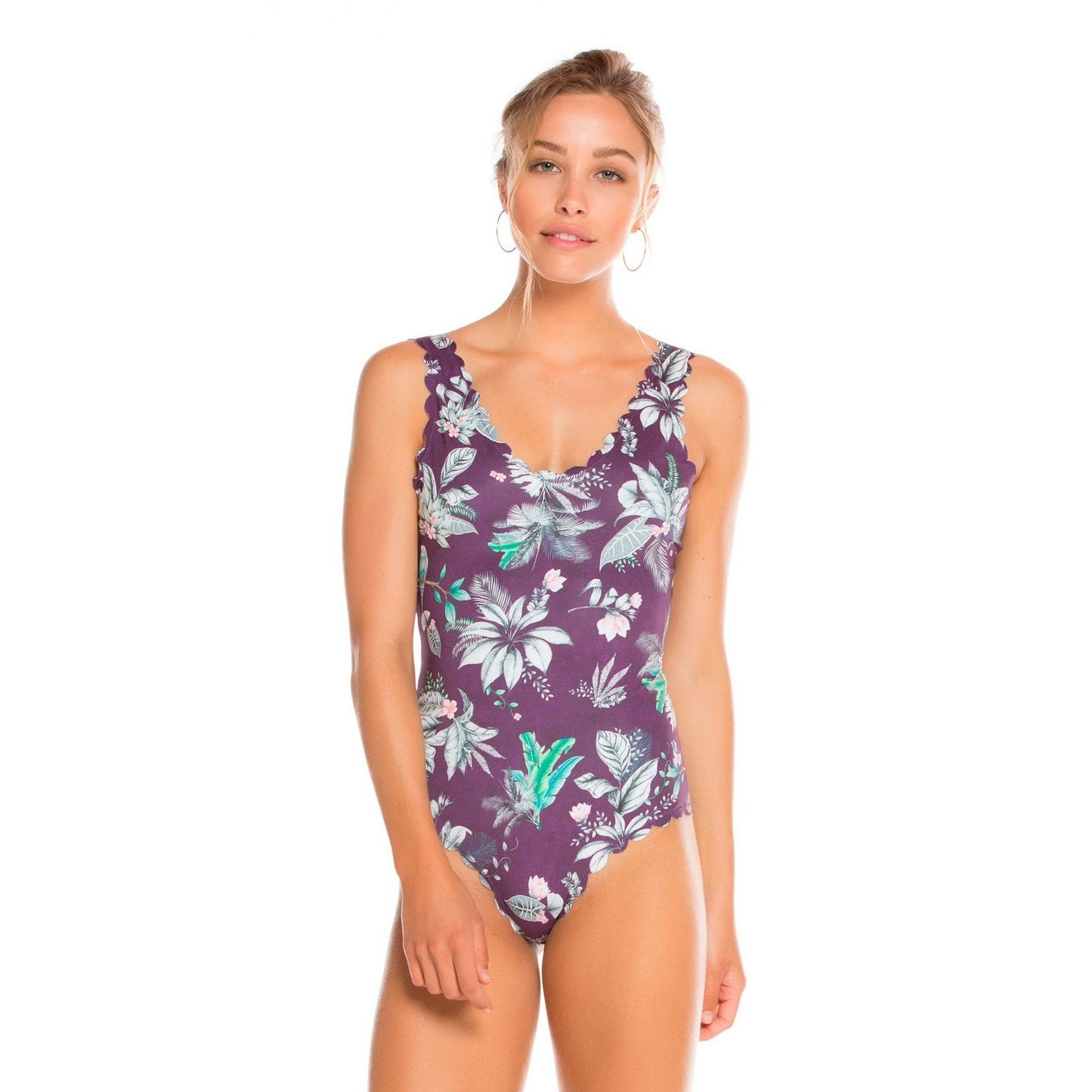 Beach Sexy Print One-Piece Backless Swimsuit Bikini