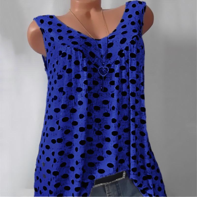 Dot printing sleeveless vest women's clothing