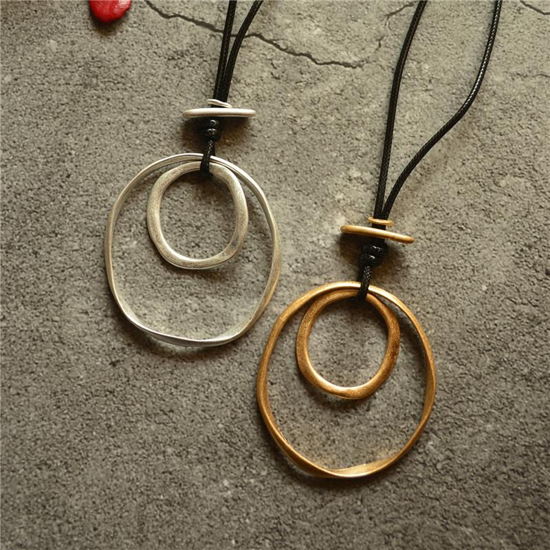 Simple and Diverse New Multi-layer Long Necklace Wool Chain