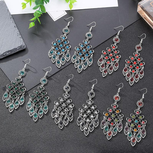 Retro Chinese Style Multi-layer  with High-grade Earrings and National Peach Ornaments Earrings