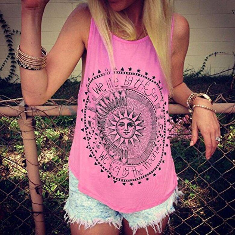 Sun Printed Vest Top