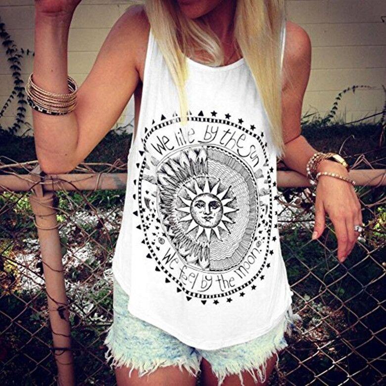 Sun Printed Vest Top