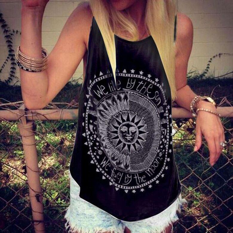 Sun Printed Vest Top