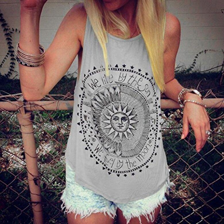 Sun Printed Vest Top