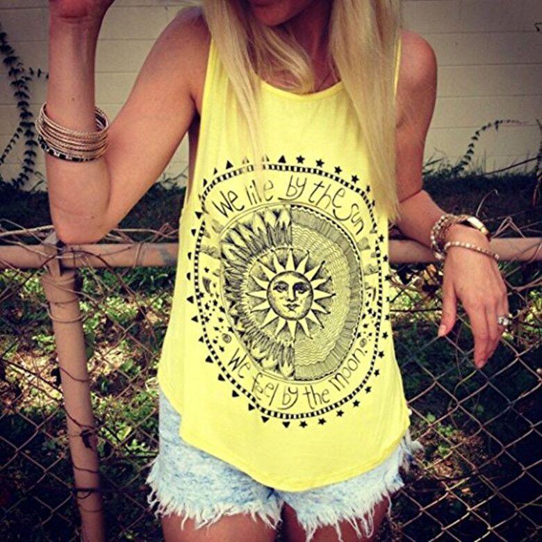 Sun Printed Vest Top