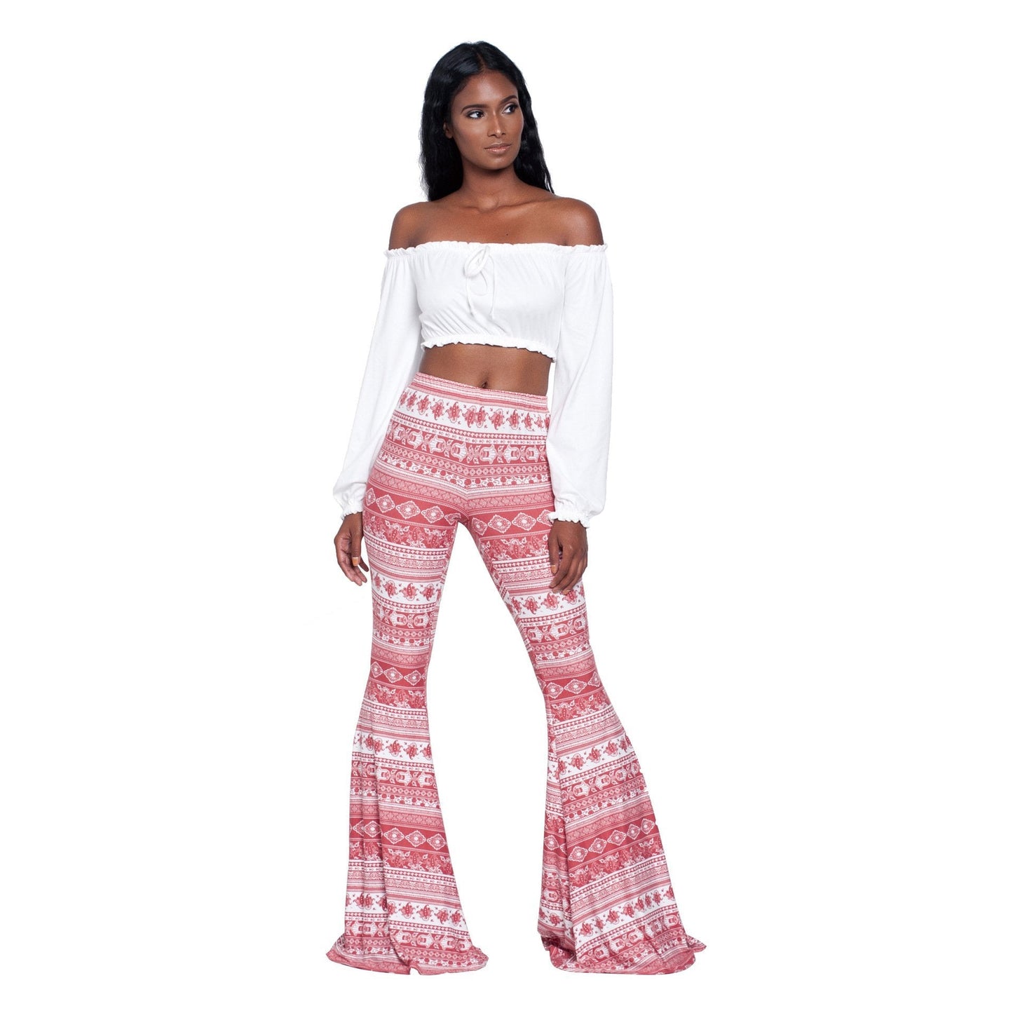 Fashion Pattern Printed Women's Bootcut Pants