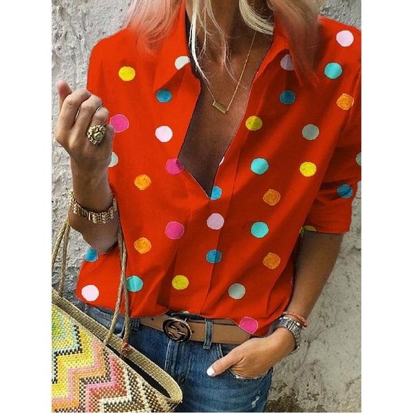 Summer Printed Breathable Dot Pullover Shirt