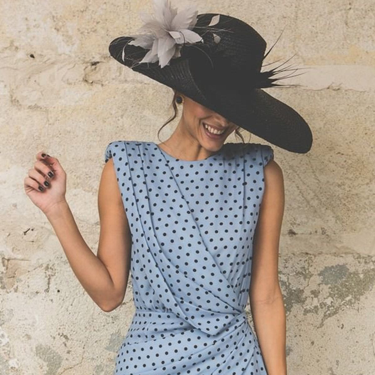 Wave Point Sleeveless Elegant Bodycon Dress