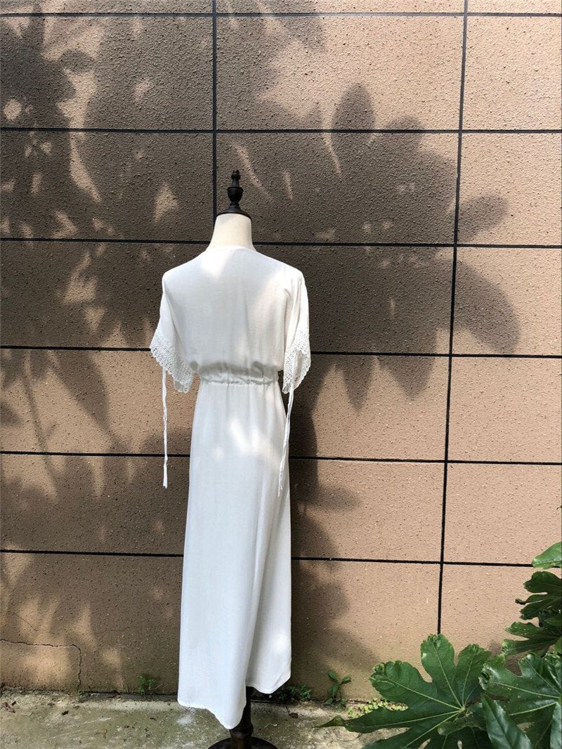 Kaftans Sarong Bathing Solid Color Beach Pareos Cover-up