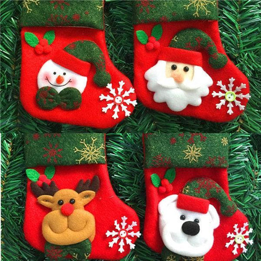 Christmas Decoration Socks Snowman Christmas   Elderly Bear Deer For Christmas Tree