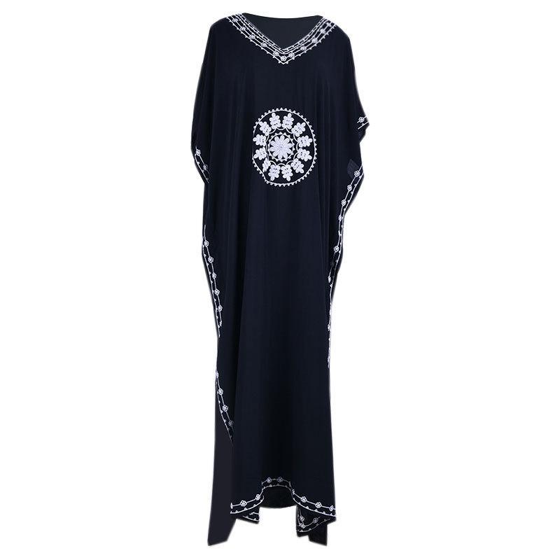 Embroidered Beach Dress Robe Holiday Dress Bikini Blouse Women's Sun Protection Clothing