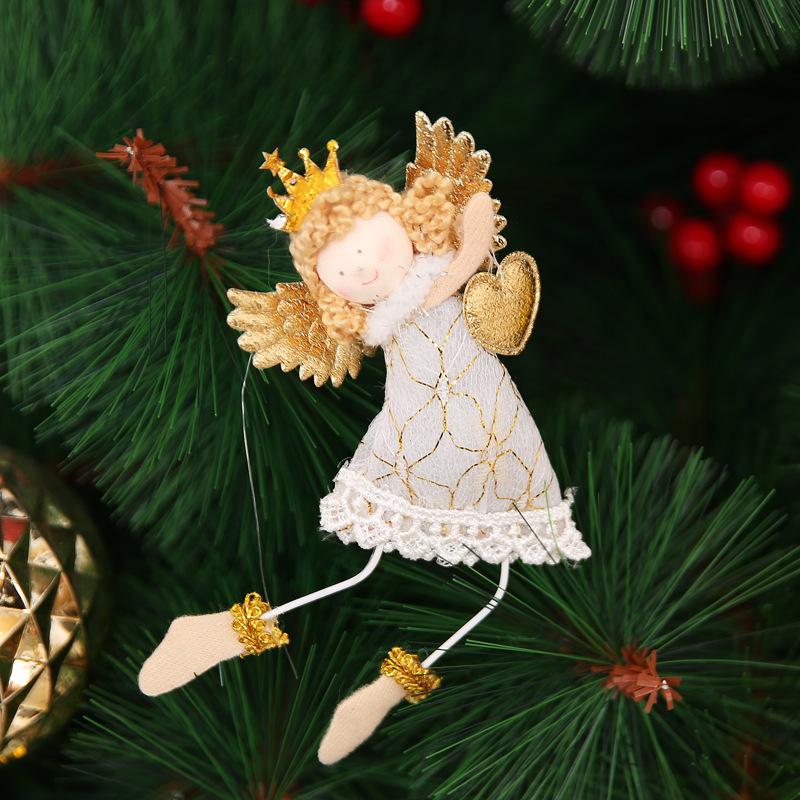 Lovely white angel table top window creative tree decorations