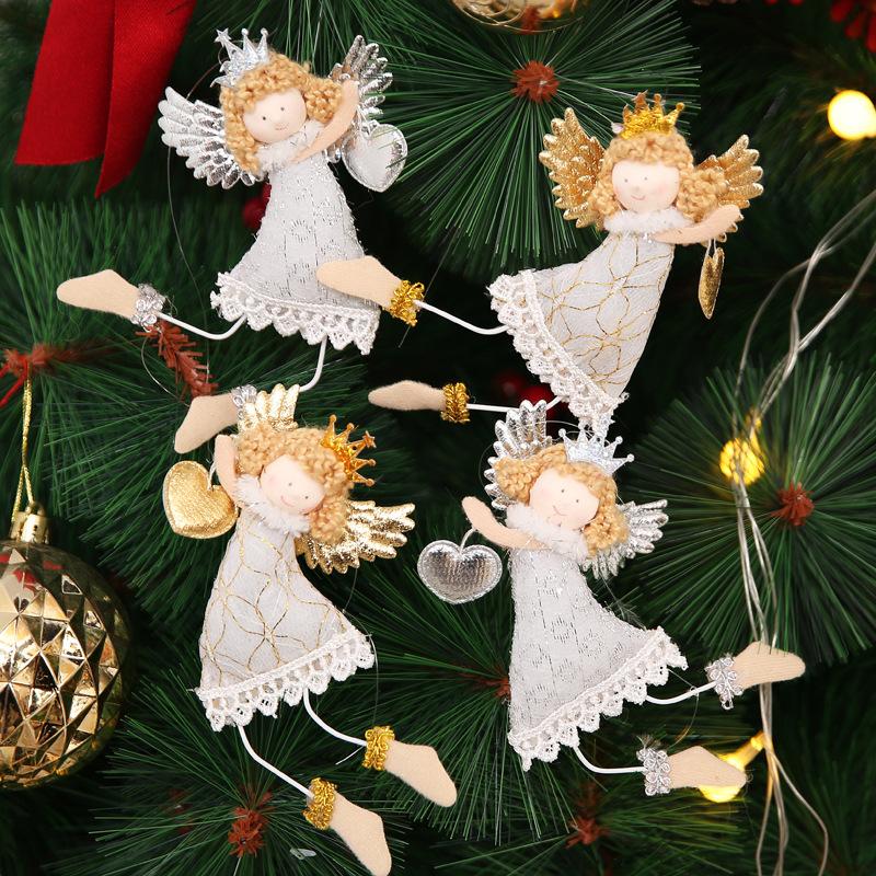 Lovely white angel table top window creative tree decorations