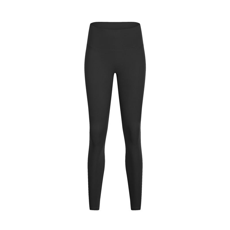 Yoga pants women without embarrassment line high waist lift hip elastic fitness exercise nine-point pants