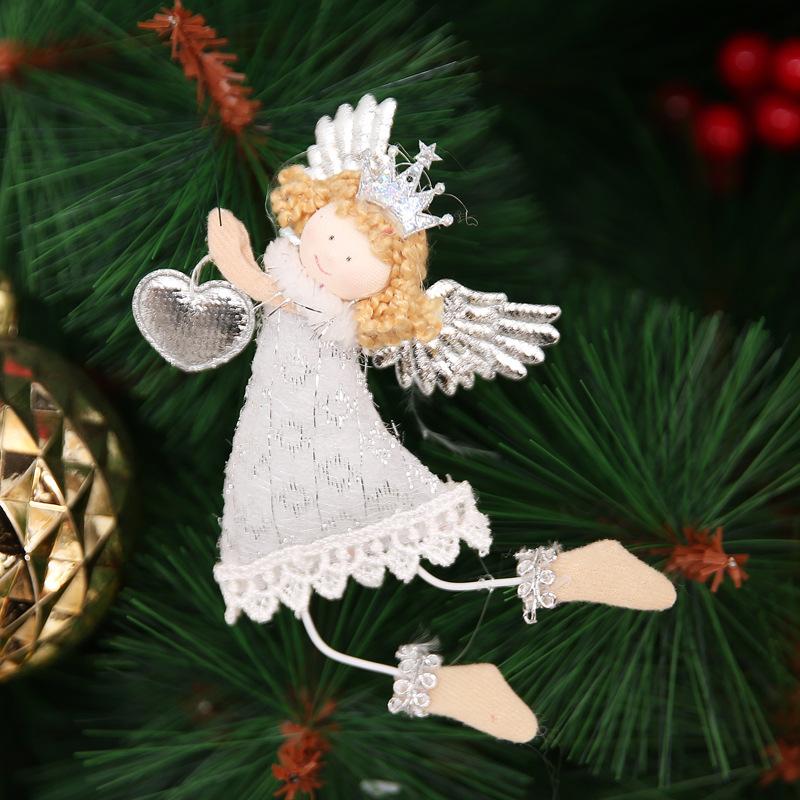 Lovely white angel table top window creative tree decorations