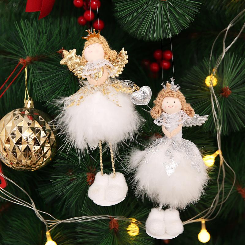 Lovely white angel table top window creative tree decorations