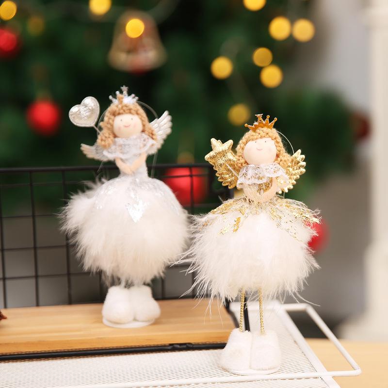 Lovely white angel table top window creative tree decorations