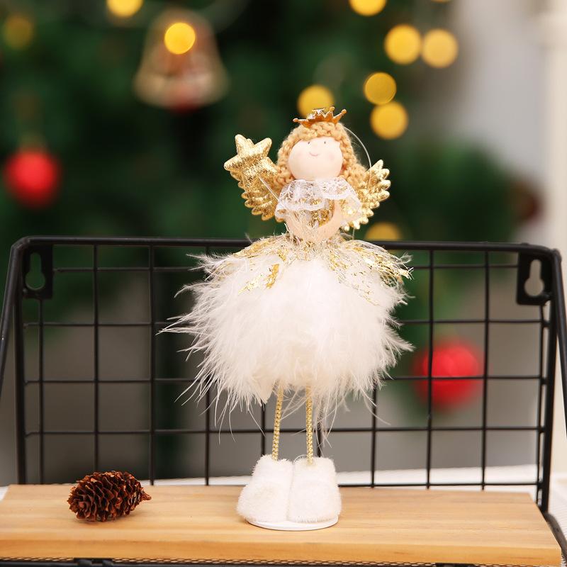 Lovely white angel table top window creative tree decorations