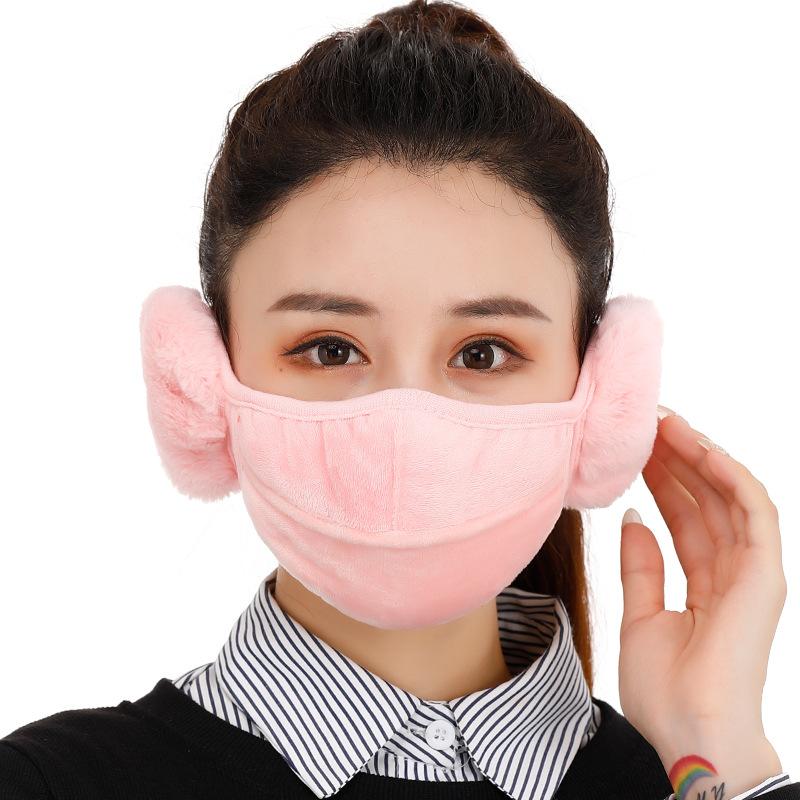 Winter Dust-proof Warm and Cold-proof Female Earmuffs Cover The Riding Opening The Nose Is Exposed Breathable Ears