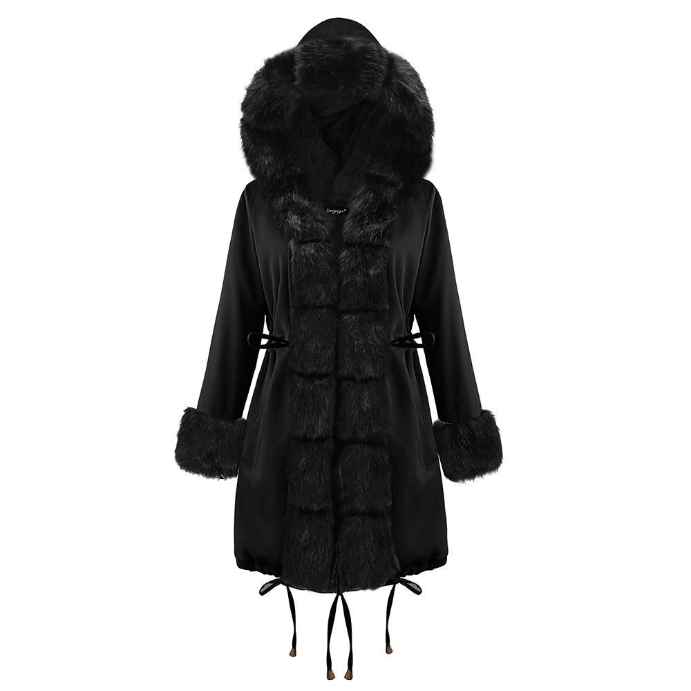 Autumn and winter coat camouflage plush fur collar warm coat jacket