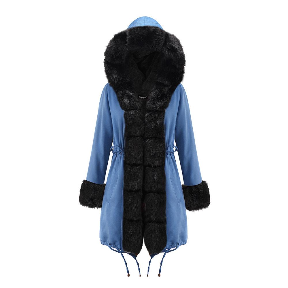 Autumn and winter coat camouflage plush fur collar warm coat jacket