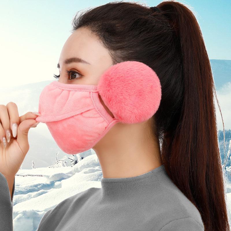 Winter Dust-proof Warm and Cold-proof Female Earmuffs Cover The Riding Opening The Nose Is Exposed Breathable Ears