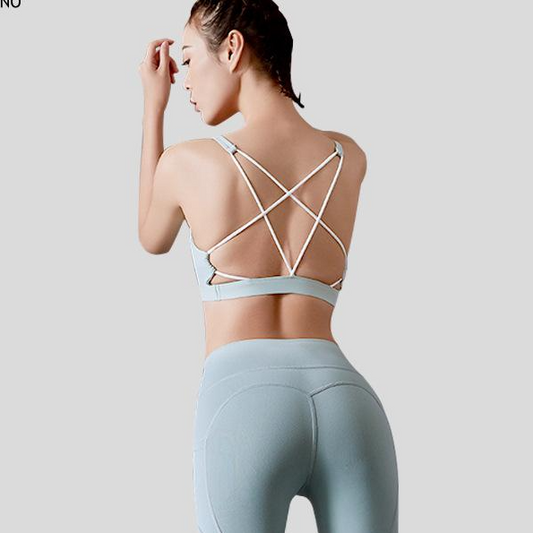 Back fitness running fast dry Yoga Pants sports no steel ring tennis bra underwear women