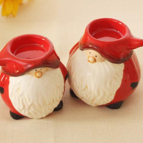 Cute Santa candle holder Xmas     Christmas party