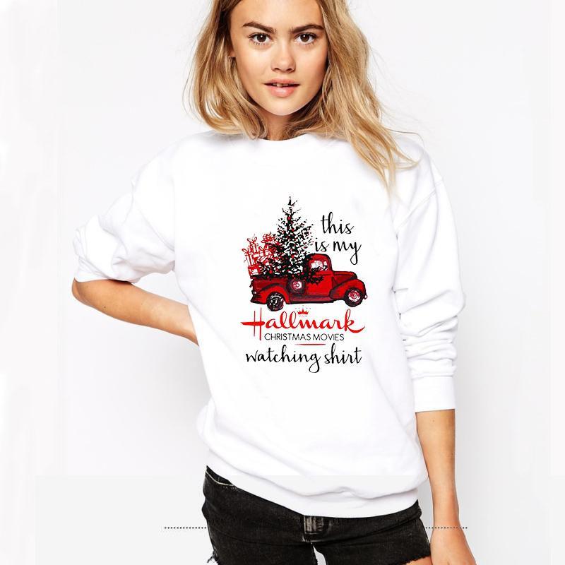 Christmas Hooded Sweater Loose 3D Print Top