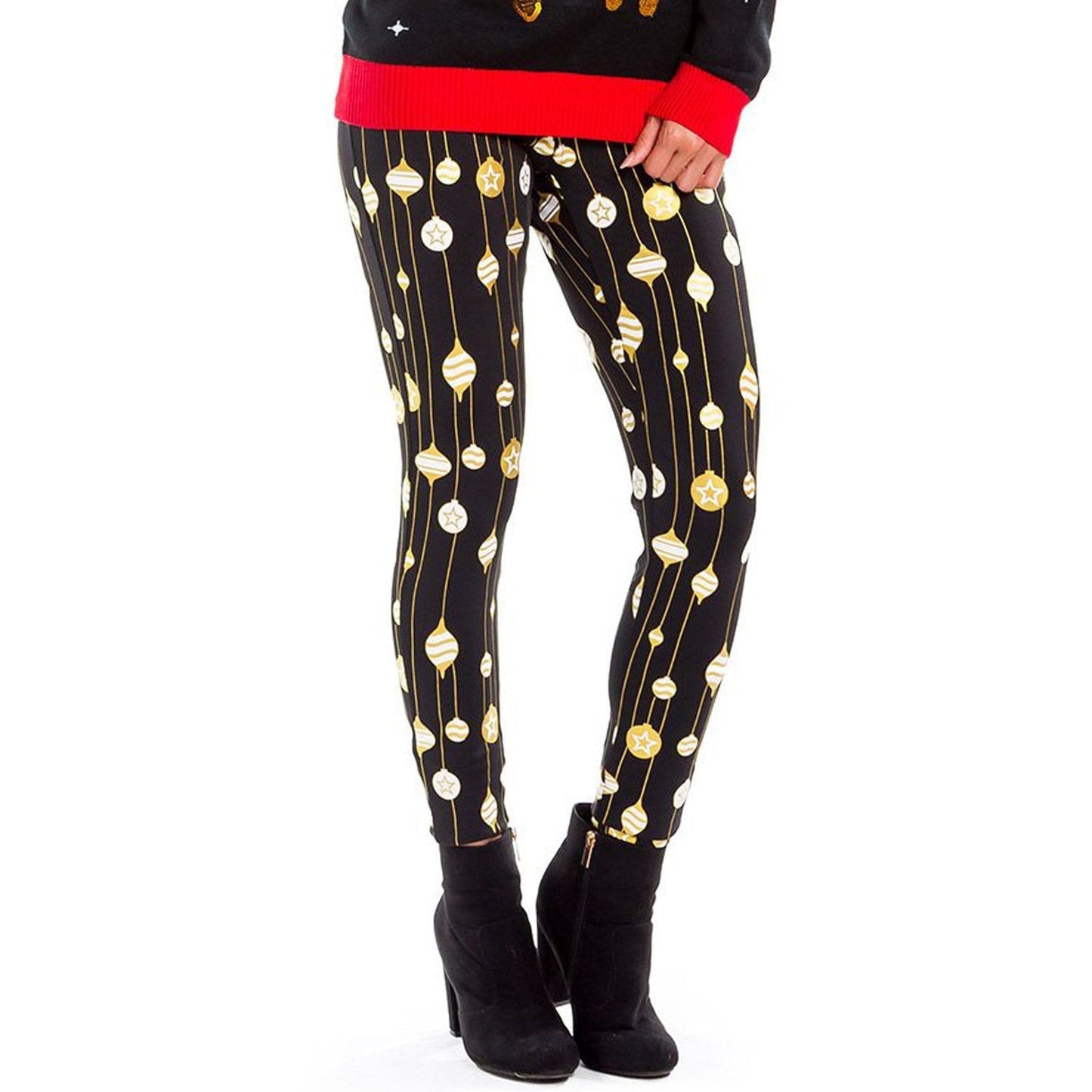 Autumn winter new dress Christmas dress print slim leggings