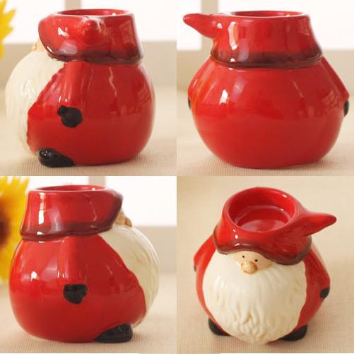 Cute Santa candle holder Xmas     Christmas party