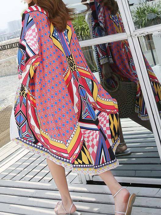 2018 New Printed Loose Casual Bohemia Cardigan Tops