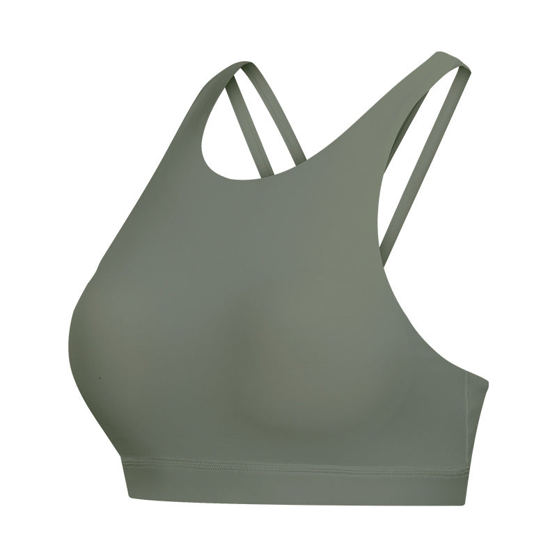 In Spring The New Sports Bra Women's Cross-beautiful Back Gathers and Runs Yoga Fitness Bra