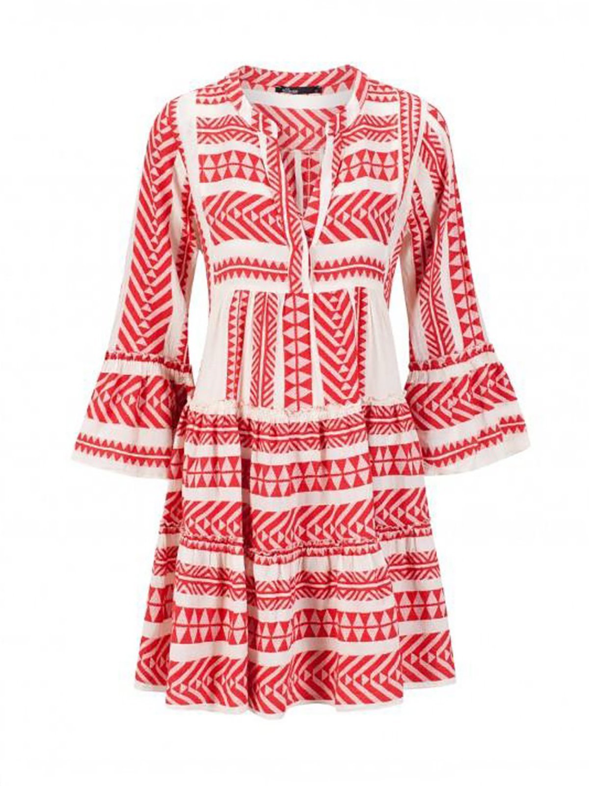 Boho Printed Tribal Bell Sleeve Dresses