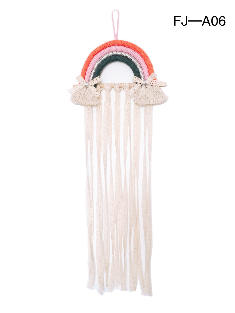 Woven Rainbow Children's Hairpin Hair Accessories Storage Belt Wall-mounted Headwear Finishing Belt Organizer