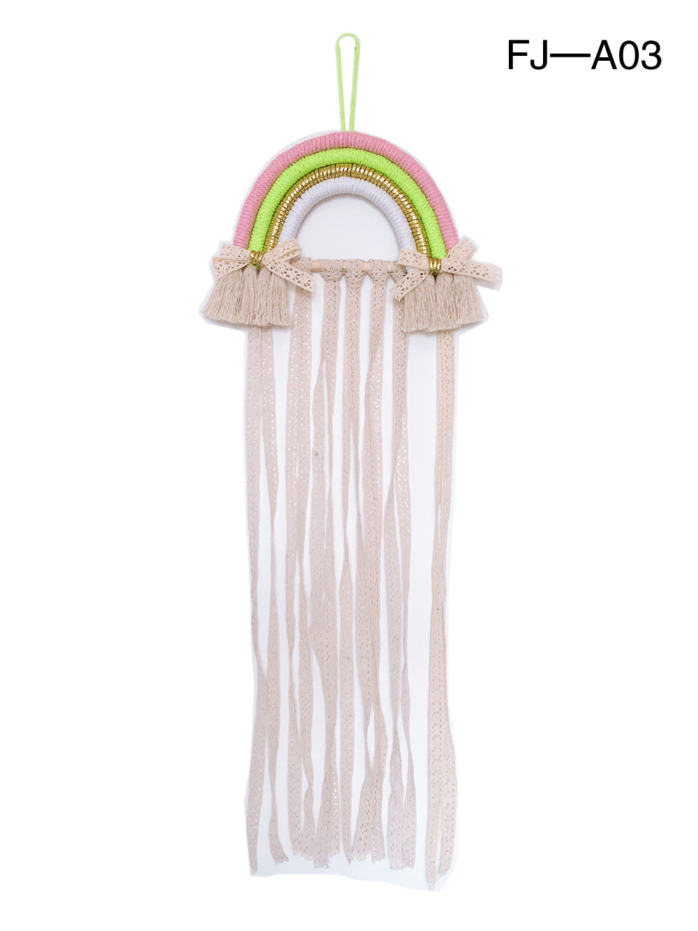 Woven Rainbow Children's Hairpin Hair Accessories Storage Belt Wall-mounted Headwear Finishing Belt Organizer