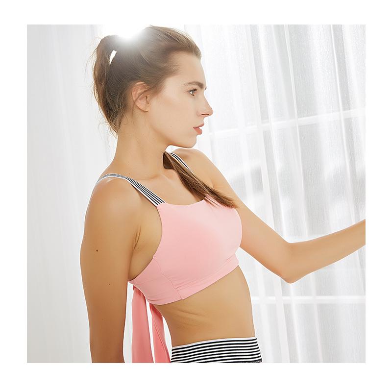 Quick-drying yoga fitness sports bra female hollow adjustable sports bra beautiful back