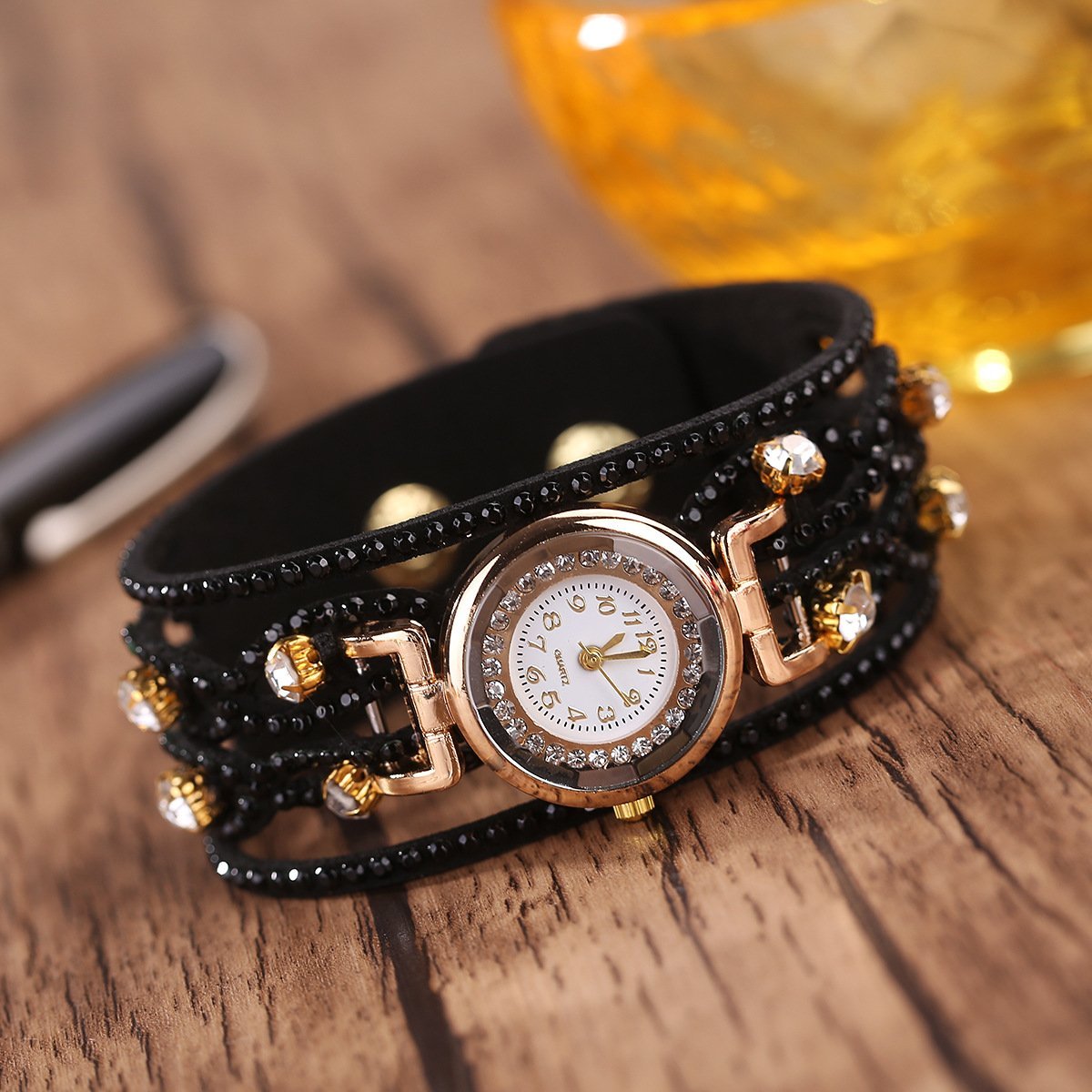 Korean Women Fashion Watch Diamond Bracelet Quartz Watch