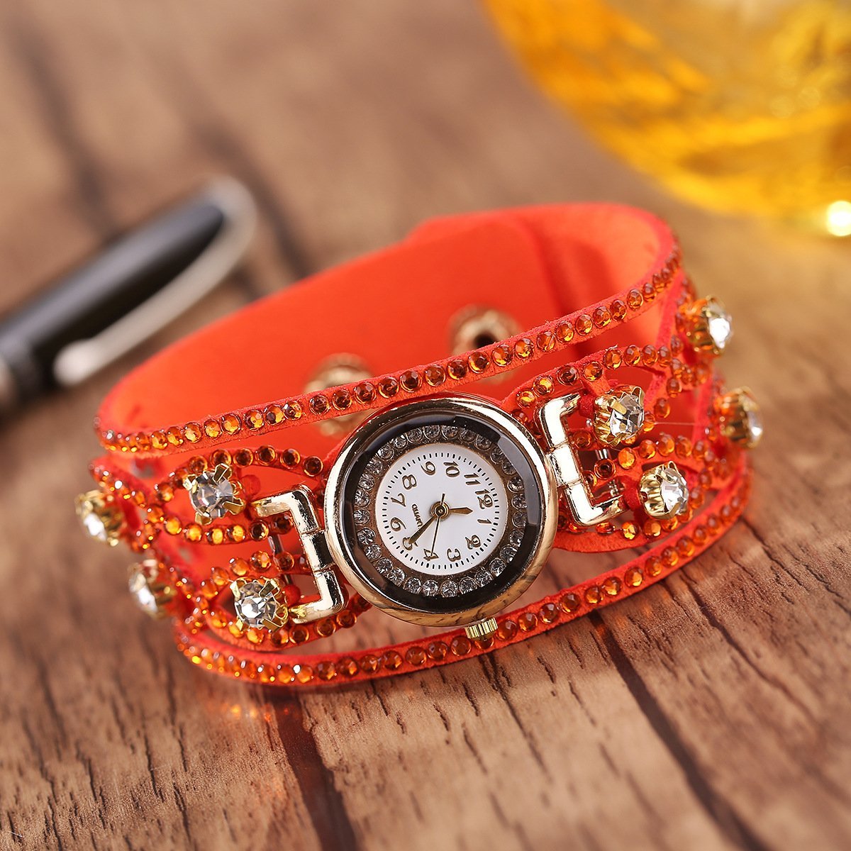 Korean Women Fashion Watch Diamond Bracelet Quartz Watch