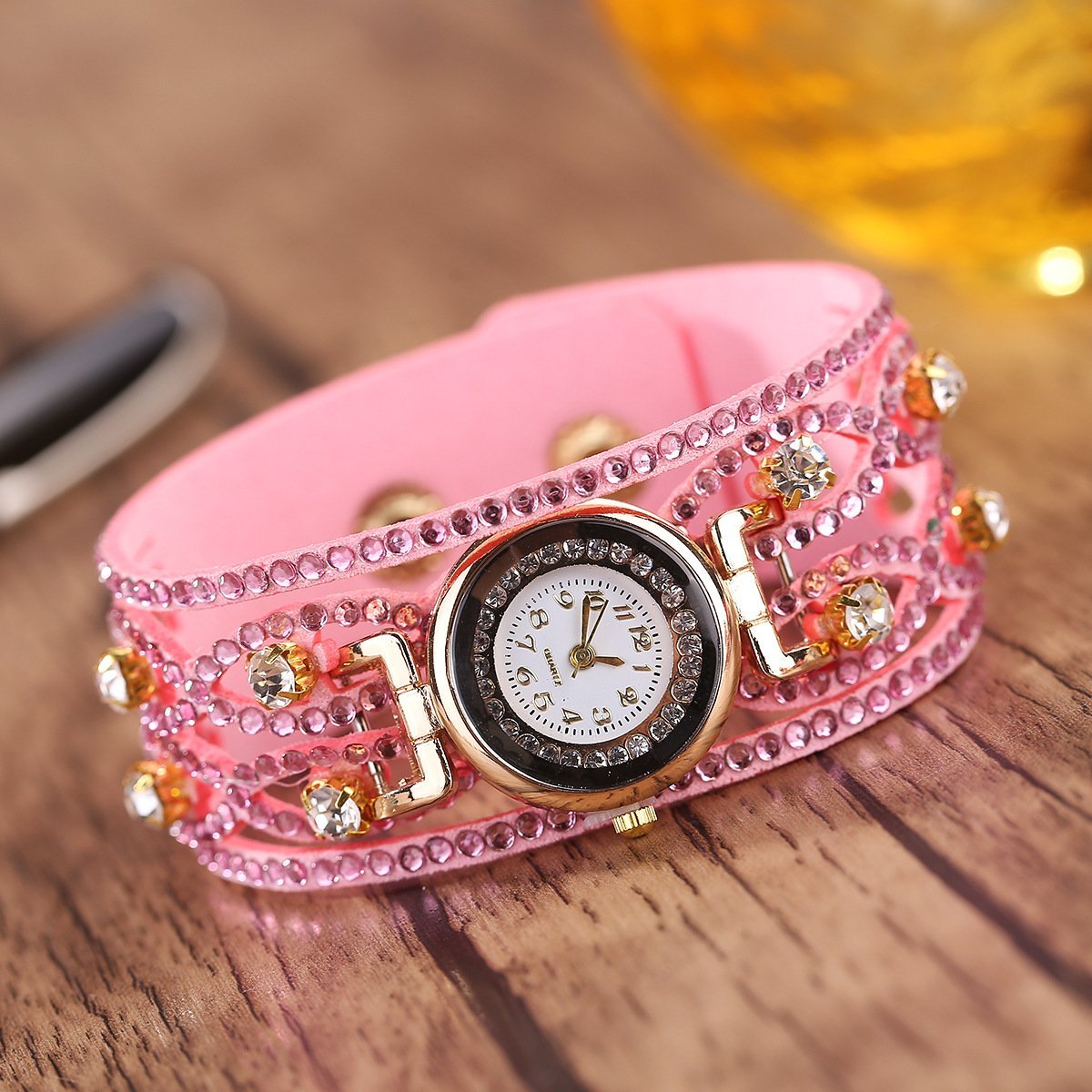 Korean Women Fashion Watch Diamond Bracelet Quartz Watch