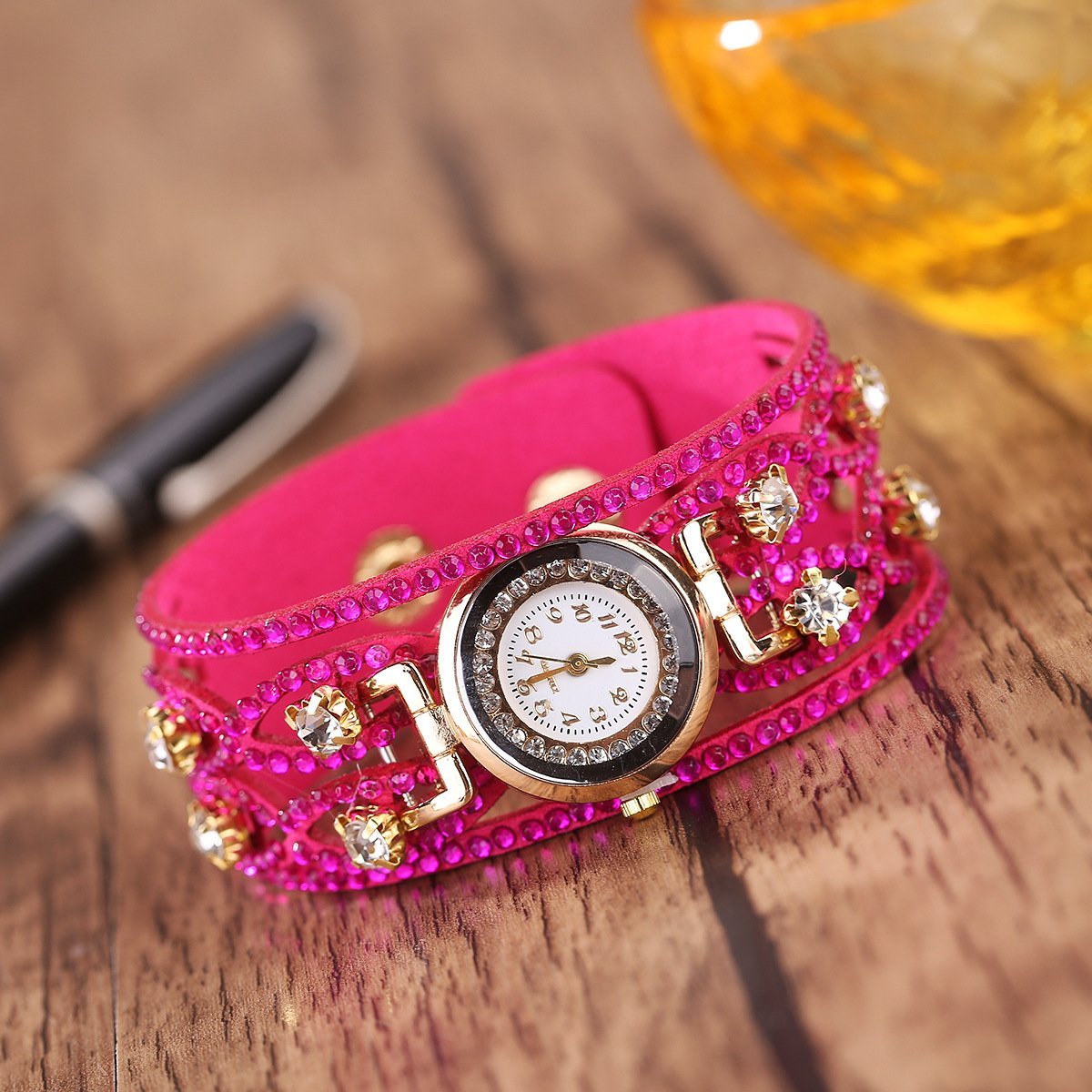 Korean Women Fashion Watch Diamond Bracelet Quartz Watch