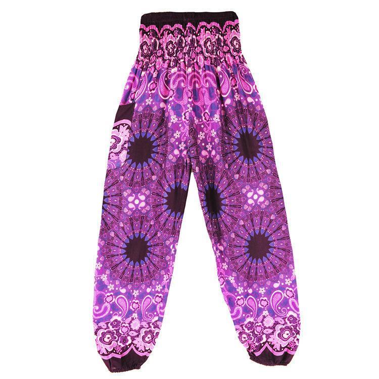 Fashion Thai Casual Yoga Pants Knickers Yoga Suit Women Cotton 52 Loose Floral Pants