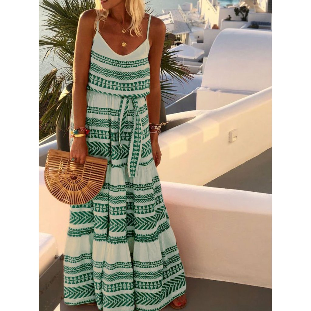 Bohemian Printed long Dress Casual Holiday Maxi Dress