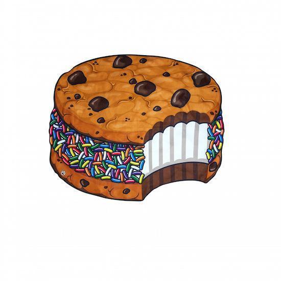 Printed New Beach Towel Shawl Chocolate Sandwich Biscuit Mat