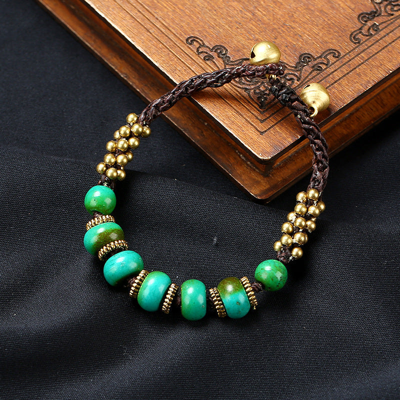 New Boho Ethnic Style Jewelry Nepal Bracelet Retro Creative DIY Wax Rope Woven Jewelry