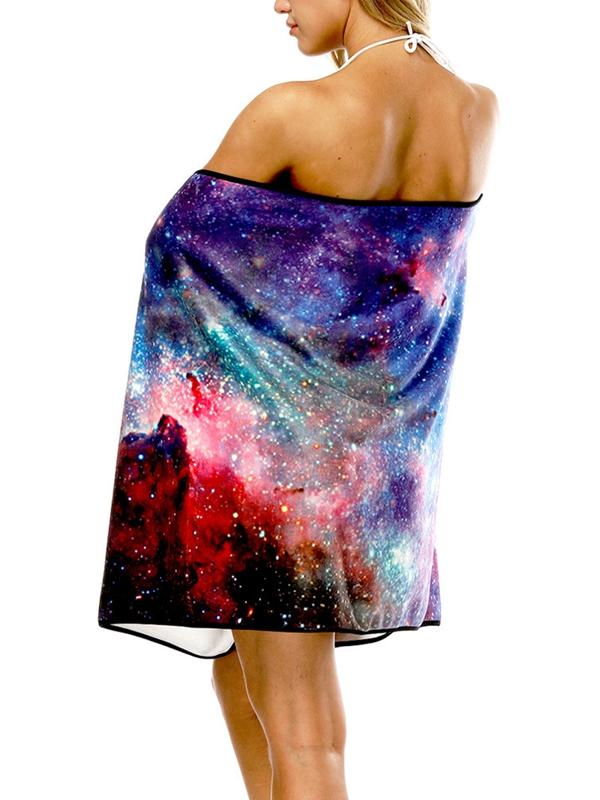 Star print Bath Towel Strap Bath Skirt Quick-drying Large Bathrobe Beach Towel-2