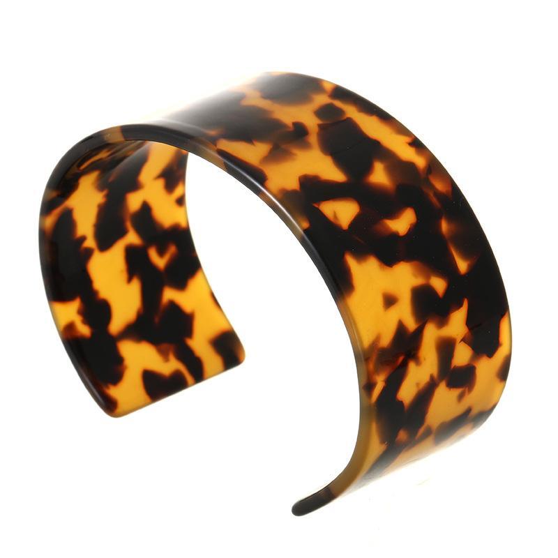 Fashion Exaggerated Leopard Open Wide-faced Bracelet