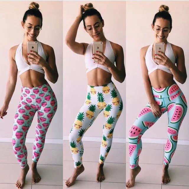 Strawberry Pattern Fresh Yoga Leggings